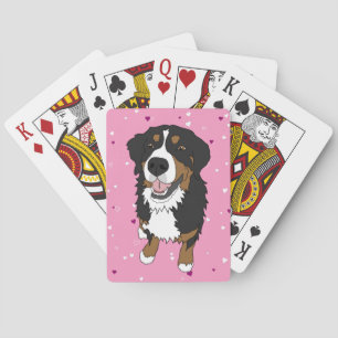 Valentijnsdag Bernese Mountain Dog Pokerkaarten