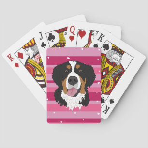 Valentijnsdag Bernese Mountain Dog Pokerkaarten