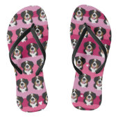 Valentijnsdag Bernese Mountain Dog Teenslippers (Voetbed)