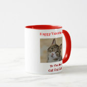 Valentijnsdag Best Cat Dad Ever Cute Photo Mok (Voorkant rechts)