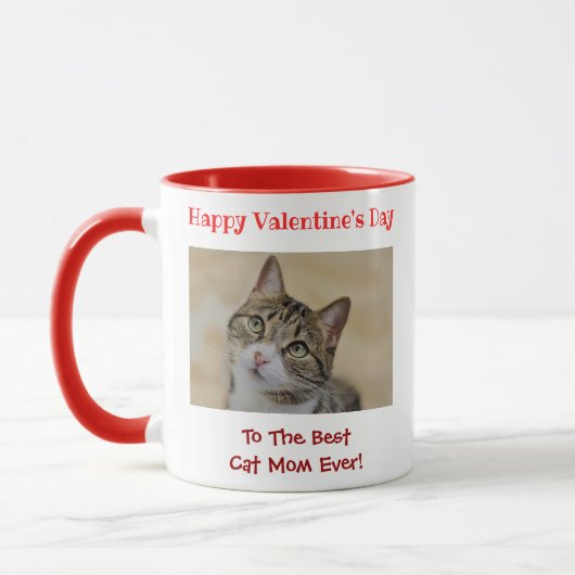 Valentijnsdag Best Cat Mam Ever Cute Photo Mok (Links)