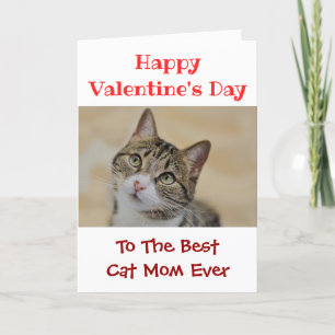 Valentijnsdag Best Cat Mam Ever Pet Foto Feestdagen Kaart