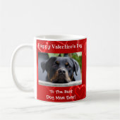 Valentijnsdag Best Dog Mam Ever Cute Photo Koffiemok (Links)