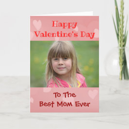Valentijnsdag Best mam Ever Child Photo Feestdagen Kaart
