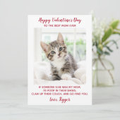 Valentijnsdag Beste mam ooit - Aangepaste foto voo Feestdagenkaart (Staand voorkant)