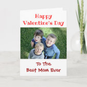 Valentijnsdag Beste Mam ooit Kinder Foto Feestdagen Kaart (Voorkant)