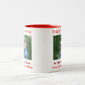 Valentijnsdag Beste vader ooit Kinder Foto Tweekleurige Koffiemok (Center)