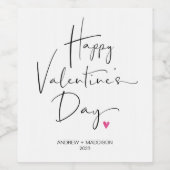 Valentijnsdag beste verloofde ooit cadeau Vriendin Wijn Etiket (Enkel label)