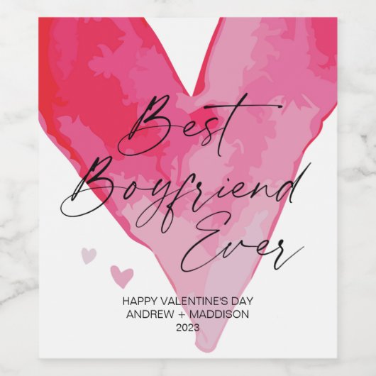 Valentijnsdag beste vriend ooit cadeau Vriendin Wijn Etiket (Enkel label)