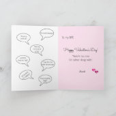 Valentijnsdag Beste vrienden BFF-winkeloffertes Feestdagen Kaart (Binnen)