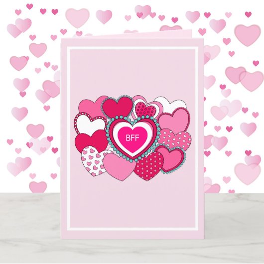 Valentijnsdag Beste vrienden BFF-winkeloffertes Feestdagen Kaart