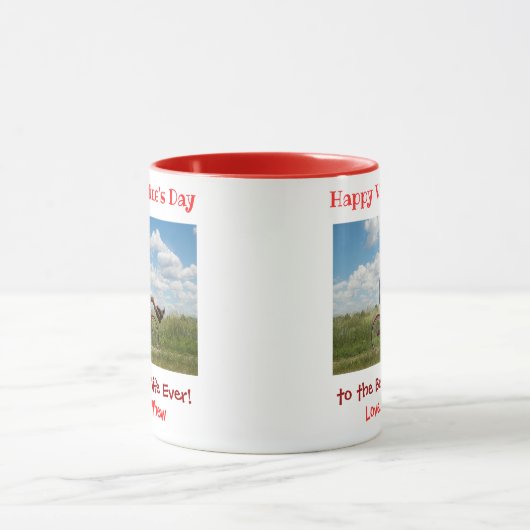 Valentijnsdag Beste vrouw ooit Cute Couple Foto Mok (Midden)