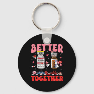 Valentijnsdag Better Together Verpleegster Roze St Sleutelhanger