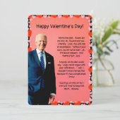 Valentijnsdag Biden-kaart Feestdagenkaart (Staand voorkant)