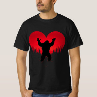 Valentijnsdag BigFoot Premium T-shirt, grappig T-shirt