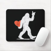 Valentijnsdag Bigfoot Rock Heart Sasquatch Dames Muismat (Met muis)