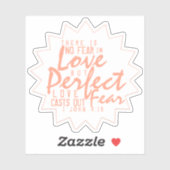Valentijnsdag Bijbelvers: 1 Johannes 4:18 Sticker (Vel)