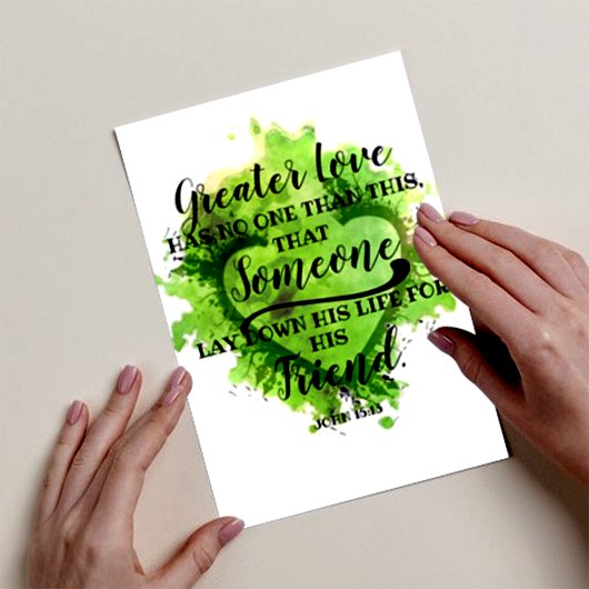 Valentijnsdag Bijbelvers: Johannes 15:13 Feestdagen Kaart