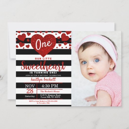 Valentijnsdag Birthday Foto Kaart (Voorkant)