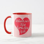 Valentijnsdag Birthday Girl T - shirts en Gifts Mok (Links)