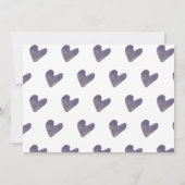 Valentijnsdag Birthday Party Hearts Waterverf Kaart (Achterkant)