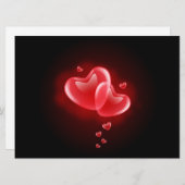 Valentijnsdag blaasharten feestdagenkaart (Voorkant / Achterkant)