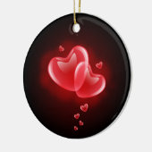 Valentijnsdag blaasharten keramisch ornament (Links)