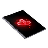 Valentijnsdag blaasharten notitieboek (Rechterzijde)