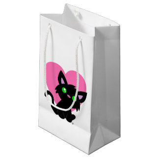 Valentijnsdag Black Kat Gift Bag Klein Cadeauzakje