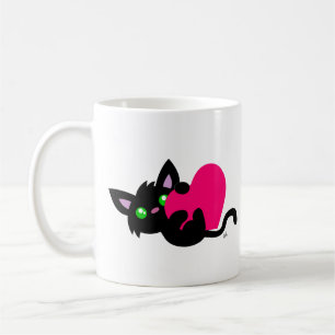 Valentijnsdag Black Kat Mok