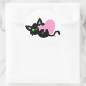 Valentijnsdag Black Kat Sticker (Tas)