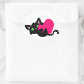 Valentijnsdag Black Kat Sticker (Tas)