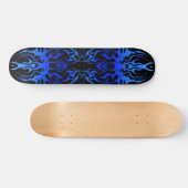 Valentijnsdag Blauw Hart Tribal Tattoo Persoonlijk Skateboard (Horizontaal)