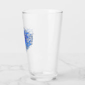 Valentijnsdag Blauwe Hart Tribal Tattoo Glas (Links)