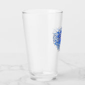 Valentijnsdag Blauwe Hart Tribal Tattoo Glas (Rechts)