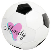 Valentijnsdag Blauwe roze roze naam Voetbal (Drie kwart)