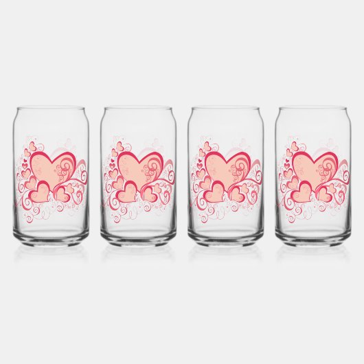 Valentijnsdag Blikvorm Glas (Voorkant)