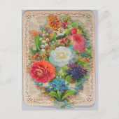 Valentijnsdag  bloemen feestdagenkaart (Voorkant)