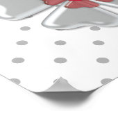 Valentijnsdag bloemen florale rode bloedvlinder poster (Hoek)