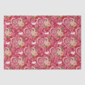  Valentijnsdag Bloemen Hartpatroon Tissuepapier (Voorkant)