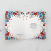 Valentijnsdag Bloemenvriendschap Christelijk Feestdagen Kaart (Binnen)