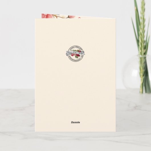 Valentijnsdag Bloemenvriendschap Christelijk Feestdagen Kaart (Achterkant)