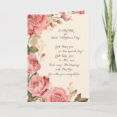 Valentijnsdag Bloemenvriendschap Christelijk Feestdagen Kaart (Voorkant)