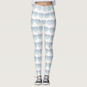Valentijnsdag Blue HEART Leggings vrouwen (Voorkant)