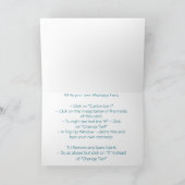 Valentijnsdag Blue Hearts - Aanpassen Feestdagen Kaart (Binnen)