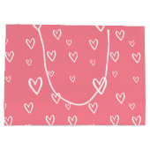Valentijnsdag Blush Heart Pattern Groot Cadeauzakje (Achterkant)