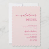 Valentijnsdag Blush Roze Minimal Invitation Kaart (Voorkant)
