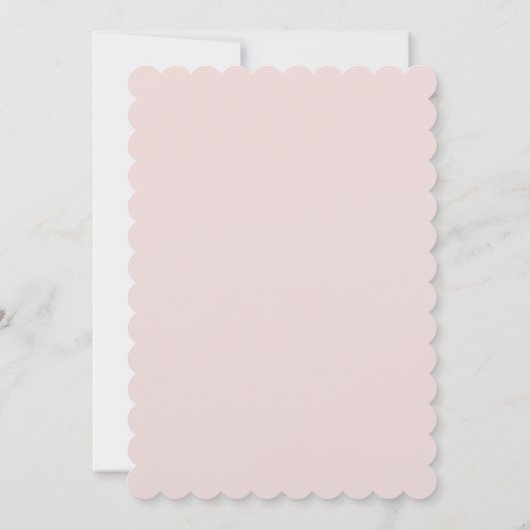 Valentijnsdag Blush Roze Minimal Invitation Kaart (Achterkant)