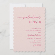 Valentijnsdag Blush Roze Minimal Invitation