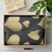 Valentijnsdag Bold Faux Gold Foil Hearts Patroon Tissuepapier (Geschenk)
